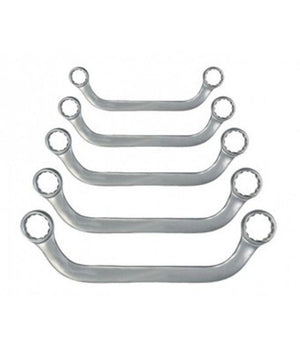 Set Kit 5 Pezzi Chiavi Poligonali Doppie Speciali A U In Chrome Vanadium         