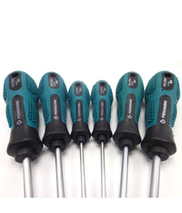 Set Kit 7 Cacciaviti Cacciavite Con Manico Ergonomico Punta A Stella A Taglio         