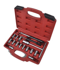 Set Kit Alesatori Per La Pulizia Iniettore Iniettori Auto Motore Diesel 17 Pz         