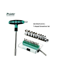 Set Kit Cacciaviti 20 Inserti Intercambiabili Taglio Stella E Bussola Bussolotti         