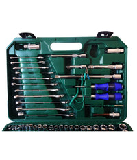 Set Kit Utensili 121 Pz Bussole Chiave Chiavi Cricchetto Attrezzi 1/4" 3/8" 1/2"         