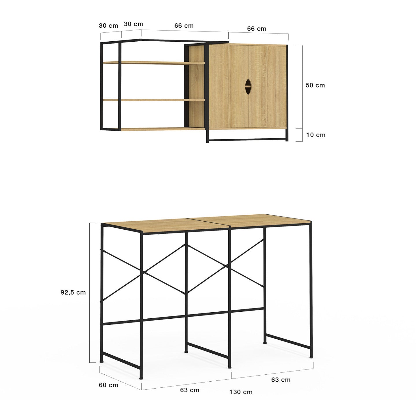 IDMarket - Set lavatrice e asciugatrice di design industriale DETROIT