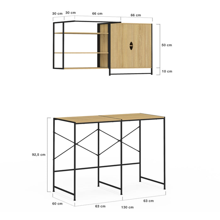 IDMarket - Set lavatrice e asciugatrice di design industriale DETROIT