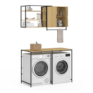 IDMarket - Set lavatrice e asciugatrice di design industriale DETROIT