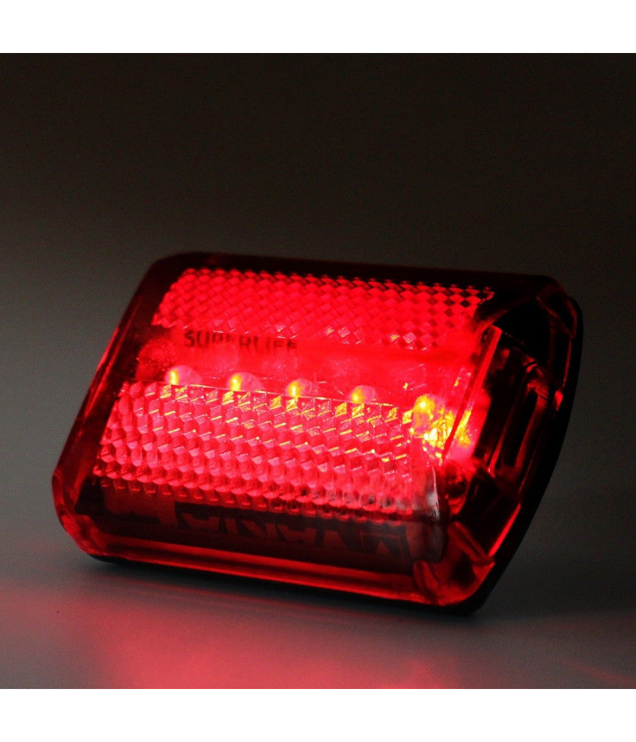 Set Luci Led A Batteria Anteriore Posteriore Per Bici Attacco Universale Xc-2075         