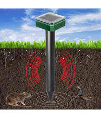 Set Luci Solari Quadrato Impermeabile Con Repellente Ad Ultrasuoni Per Parassiti         
