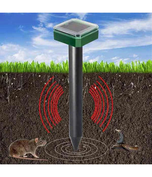 Set Luci Solari Quadrato Impermeabile Con Repellente Ad Ultrasuoni Per Parassiti         