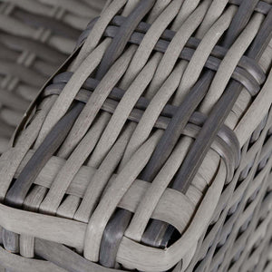 Lunch - Set da pranzo per esterni con divano + 2 poltrone + tavolo rettangolare con ripiano in vetro 5mm. Set da giardino 6 posti in alluminio e polyrattan completo di cuscini