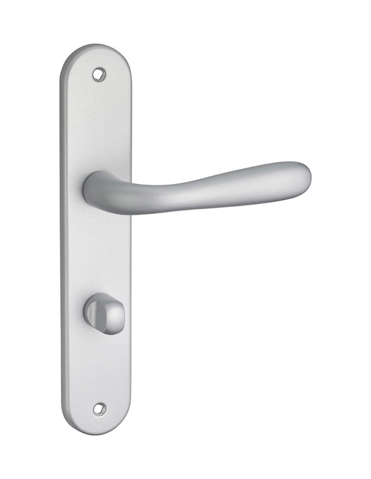 Maniglia Goccia E 195 con piastra serratura e indicatore, cromo satinato - THIRARD