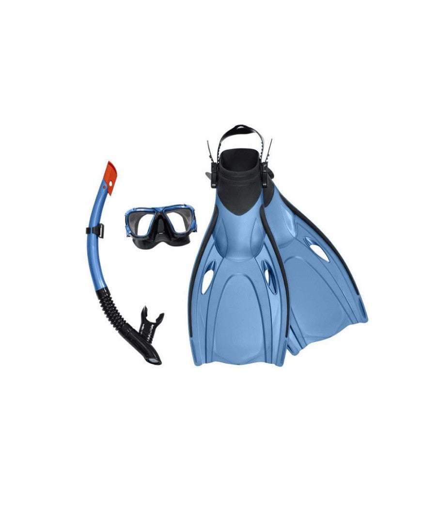 Set Maschera Boccaglio Pinne Da Snorkeling Blacksea Per Adulti Immersioni 25045         