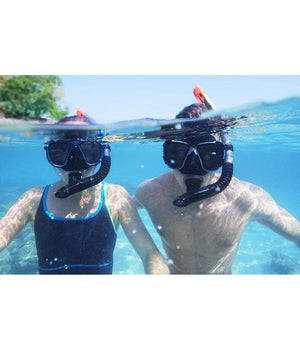 Set Maschera Boccaglio Pinne Da Snorkeling Blacksea Per Adulti Immersioni 25045         