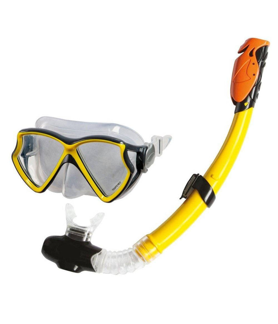 Set Maschera Con Boccaio Per Immersioni Snorkeling Sub Mare Piscina Color 70504l         