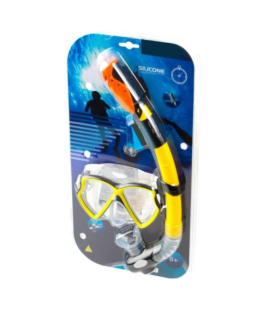 Set Maschera Con Boccaio Per Immersioni Snorkeling Sub Mare Piscina Color 70504l         
