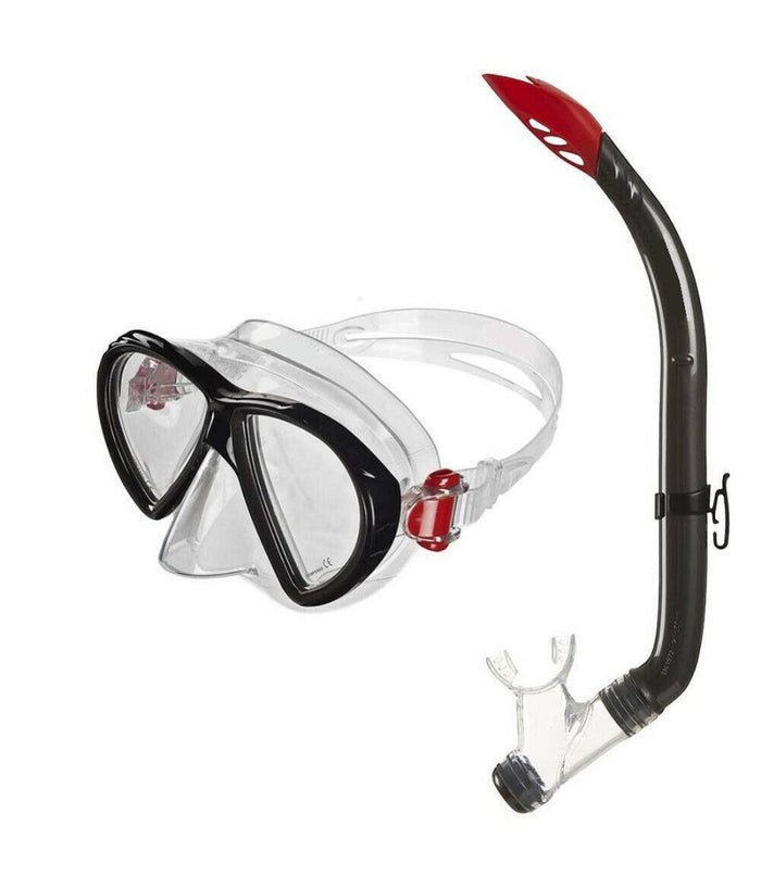 Set Maschera Con Boccaio Per Immersioni Snorkeling Sub Mare Piscina Vari Colori         