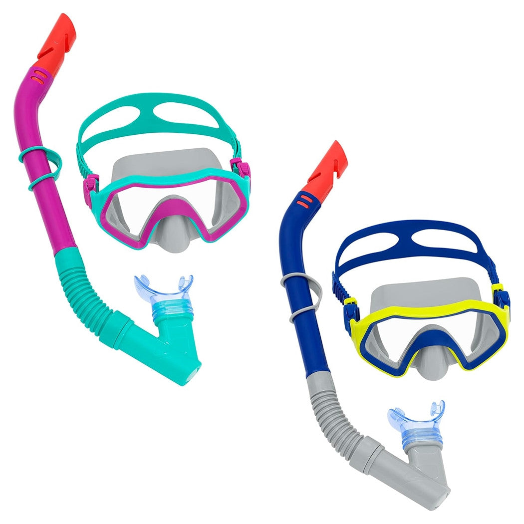 Trade Shop - Set Maschera Per Snorkeling Con Boccaglio Per Bambini 7-14 Anni Colori Ass 24025 -