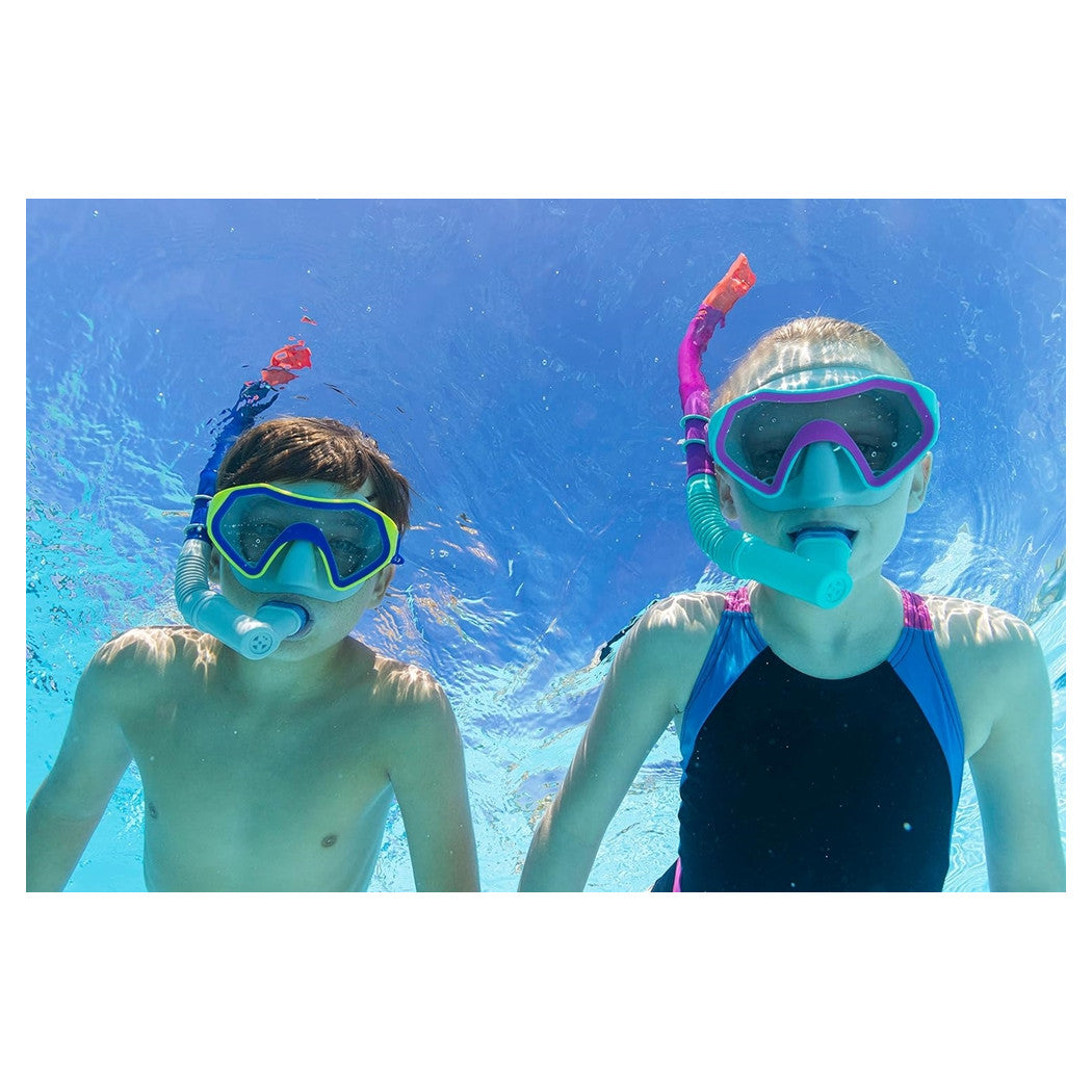 Trade Shop - Set Maschera Per Snorkeling Con Boccaglio Per Bambini 7-14 Anni Colori Ass 24025 -