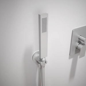 Sistema doccia 2 vie, soffione d=250 e doccino nickel spazzolato | Rita
