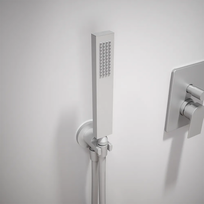 Sistema doccia 2 vie, soffione d=250 e doccino nickel spazzolato | Rita