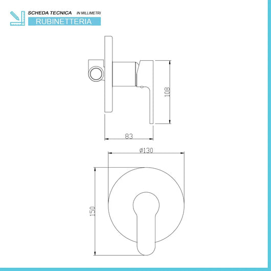 Set miscelatori cromati lavabo bidet e vasca con kit doccia Paco