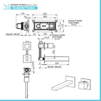 Set miscelatori lavabo a incasso e bidet cromato lucido  Torre