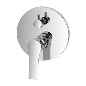 Set miscelatori lavabo alto bidet e doccia con deviatore in ottone Flat