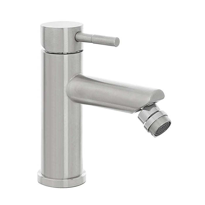 Set miscelatori lavabo alto e bidet acciaio spazzolato e piletta click-clack  York