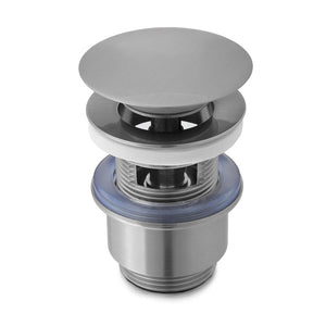 Set miscelatori lavabo alto e bidet acciaio spazzolato e piletta click-clack  York