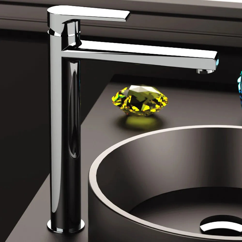 Set miscelatori lavabo alto e bidet cromato Mariani serie Artic