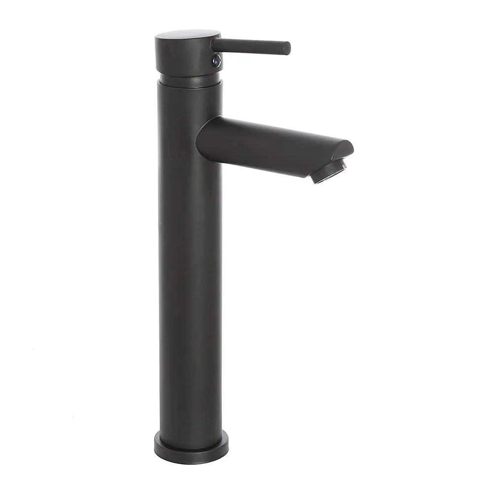 Set miscelatori lavabo alto e bidet nero opaco con piletta click clack  York