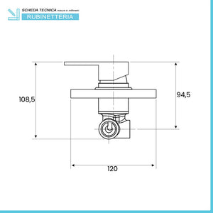 Set miscelatori lavabo bidet e doccia a incasso cromo lucido Kubo