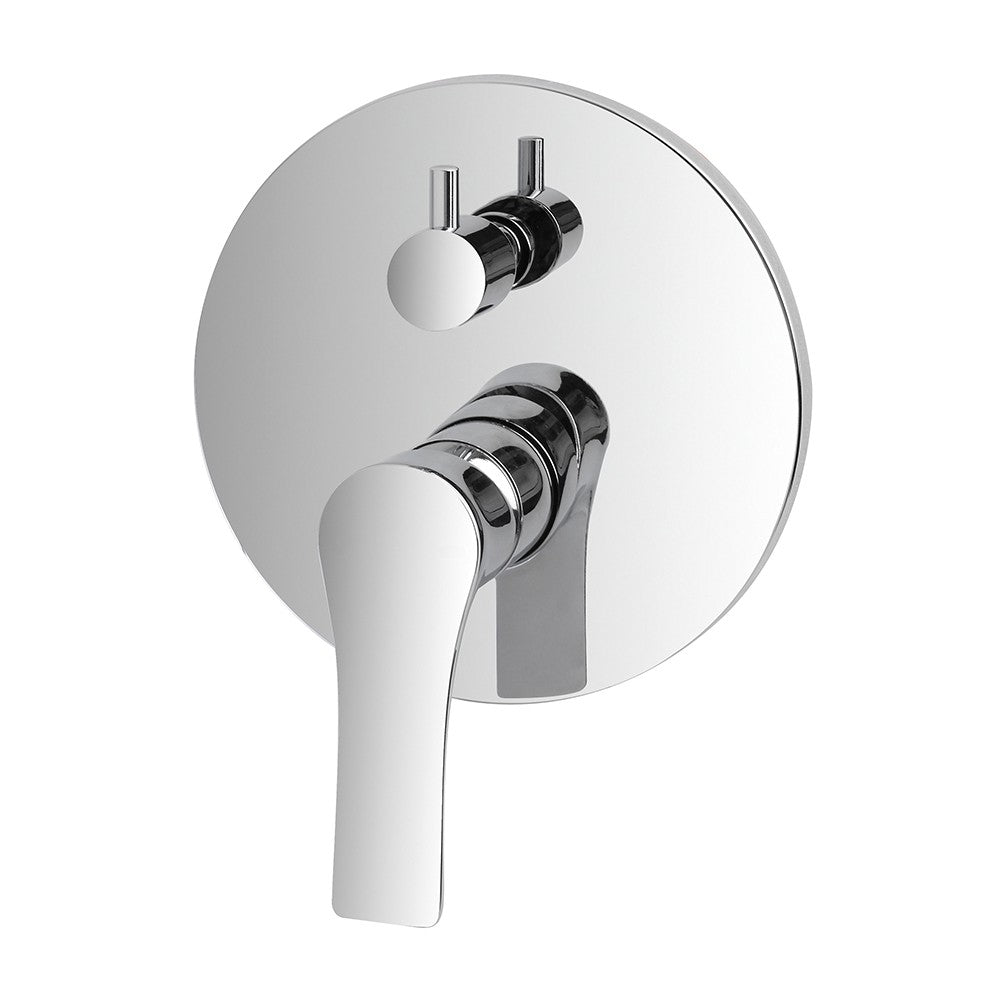 Set miscelatori lavabo bidet e doccia con deviatore in ottone Flat