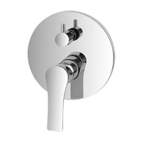 Set miscelatori lavabo bidet e doccia con deviatore in ottone Flat