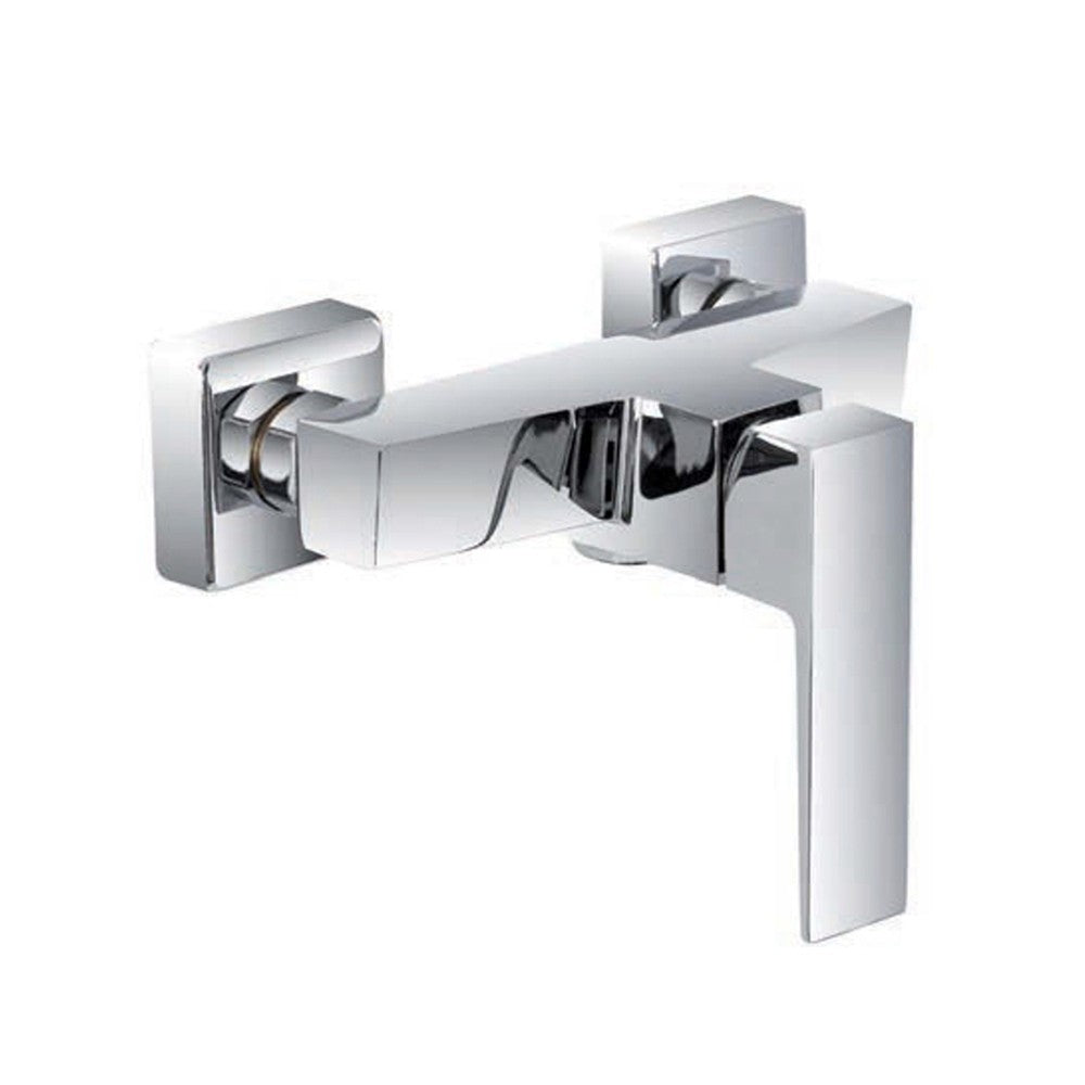 Set miscelatori lavabo bidet e doccia esterno cromo lucido Kubo