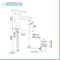 Set miscelatori lavabo bidet e doccia incasso bianco opaco Mariani Artic