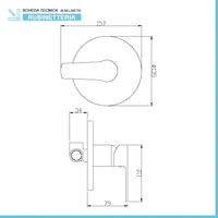 Set miscelatori lavabo bidet e doccia incasso cromato lucido Juliette