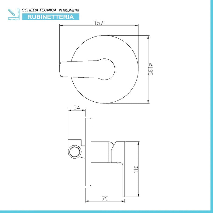 Set miscelatori lavabo bidet e doccia incasso cromato lucido Juliette