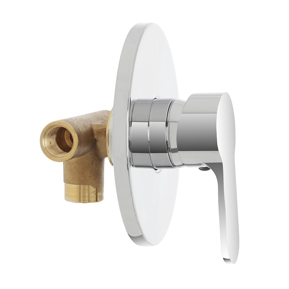 Set miscelatori lavabo bidet e doccia incasso in ottone cromato Zoe