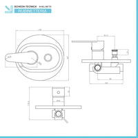 Set miscelatori lavabo bidet incasso doccia con deviatore cromati Lizzy