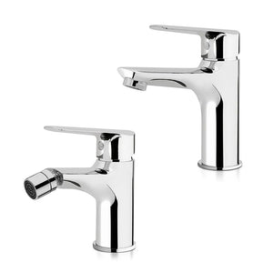Set miscelatori lavabo e bidet cromati Artis Punta+ piletta inclusa