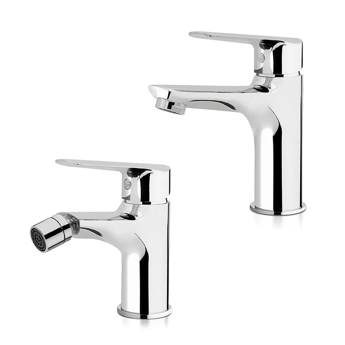 Set miscelatori lavabo e bidet cromati Artis Punta+ piletta inclusa