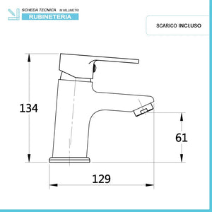 Set miscelatori lavabo e bidet cromati con piletta automatica Prima