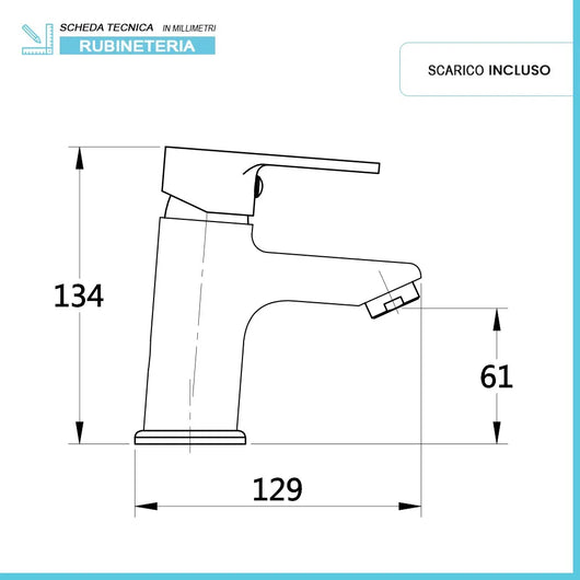 Set miscelatori lavabo e bidet cromati con piletta automatica Prima