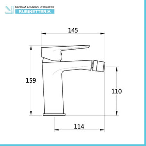 Set miscelatori lavabo e bidet cromati serie Erika piletta inclusa