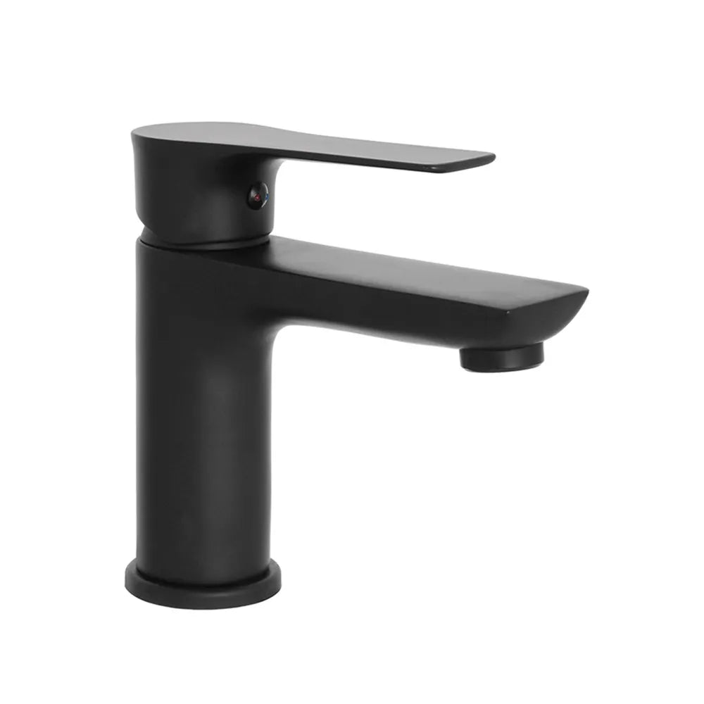Set miscelatori lavabo e bidet Flat nero opaco con piletta click clack