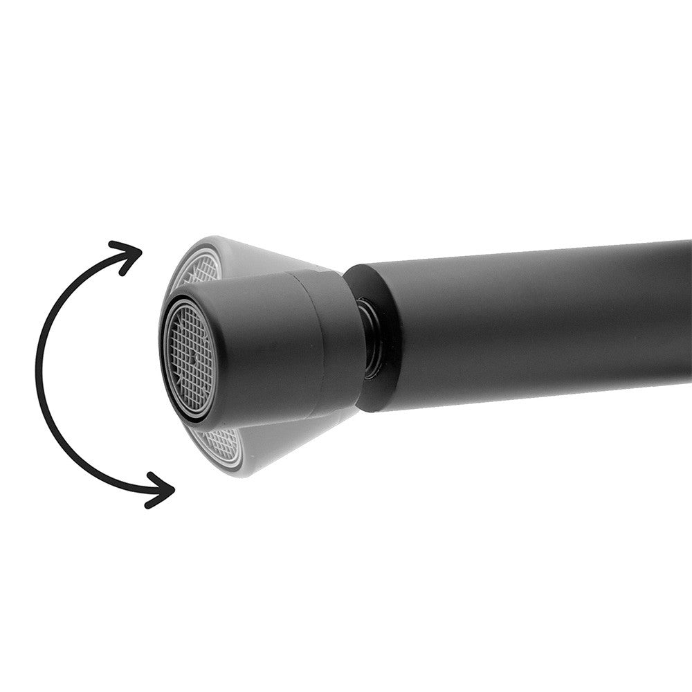 Set miscelatori lavabo e bidet nero opaco con leva zigrinata Gemini