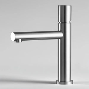 Set miscelatori lavabo e bidet satinato senza leva in acciaio inox Gemini
