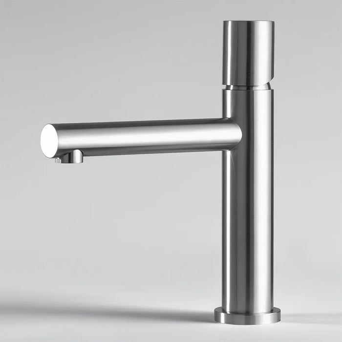Set miscelatori lavabo e bidet satinato senza leva in acciaio inox Gemini