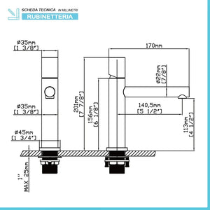 Set miscelatori nero opaco lavabo bidet e doccia con deviatore Gemini