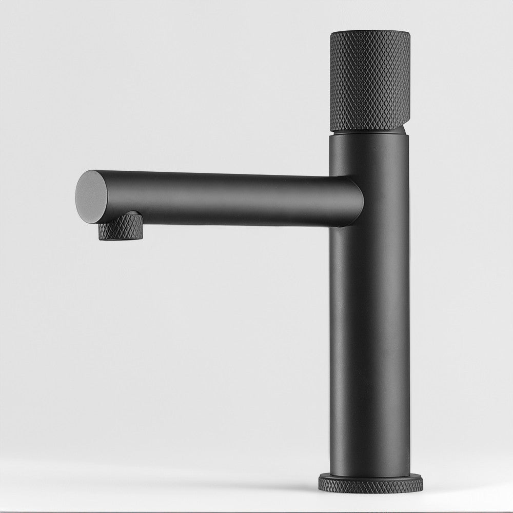 Set miscelatori nero opaco lavabo bidet e doccia con leve zigrinata Gemini