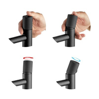 Set miscelatori nero opaco lavabo bidet e doccia con leve zigrinata Gemini